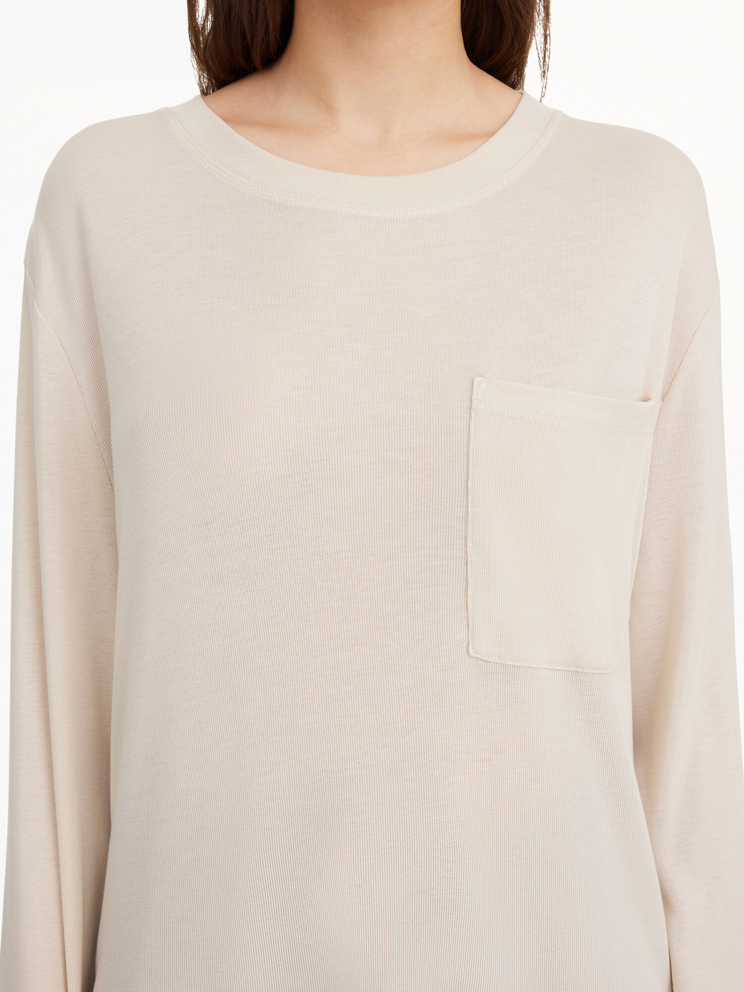 Oyster Gray By Malene Birger Fayeh Oversized Longsleeve Tops | AU_BB97601