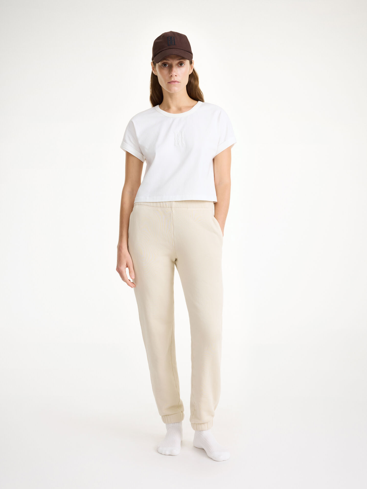 Oyster Gray By Malene Birger Hali Organic Cotton Sweatpants Athleisure Wear | AU_BB63629