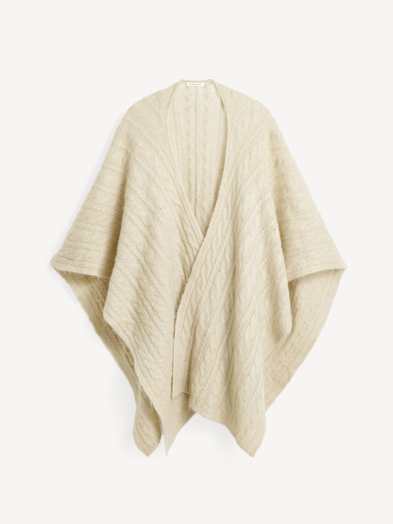 Oyster Gray By Malene Birger Kassillas Wool-blend Poncho Knitwear | AU_BB96483