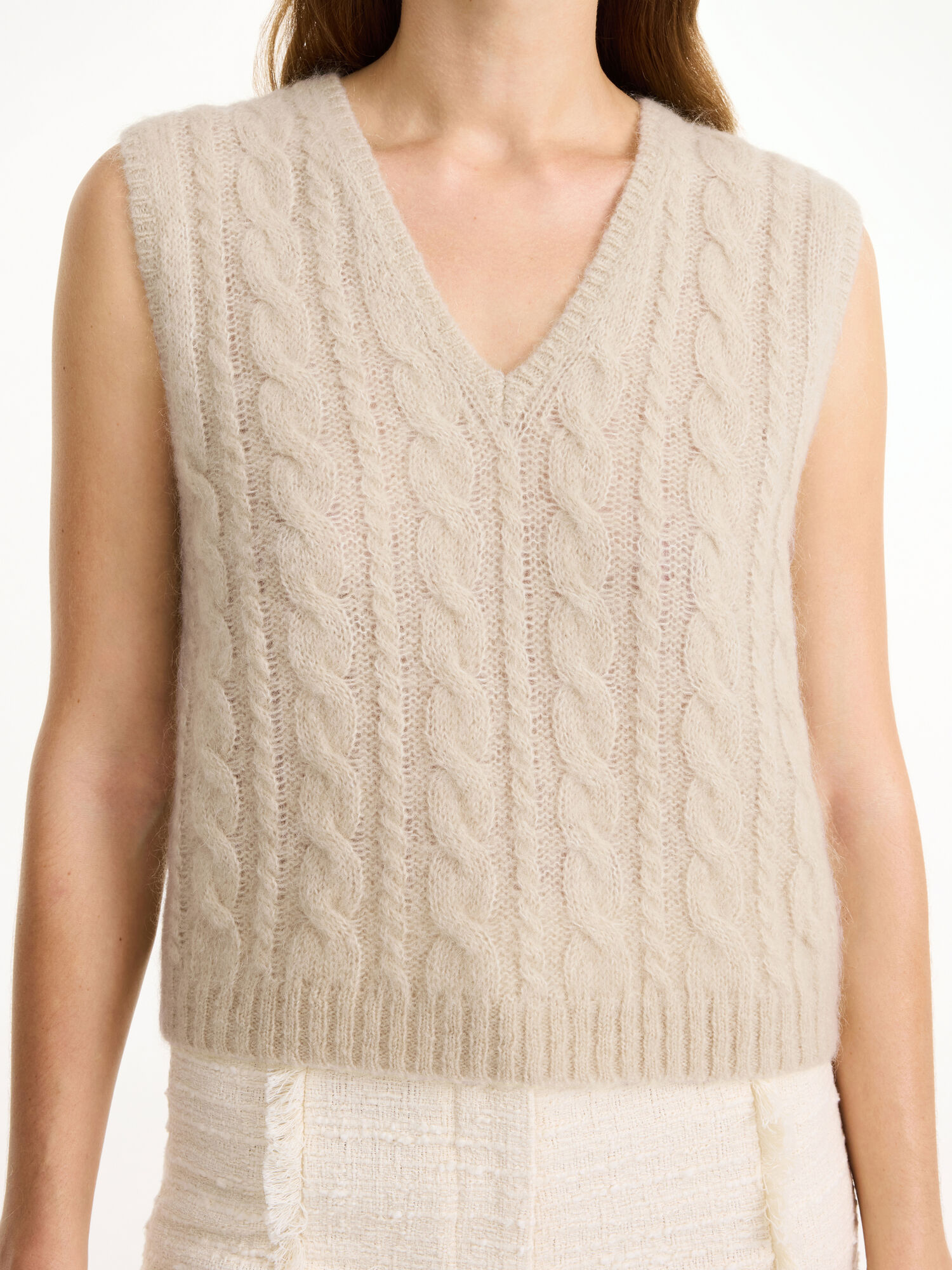 Oyster Gray By Malene Birger Simea Vest Knitwear | AU_BB76206