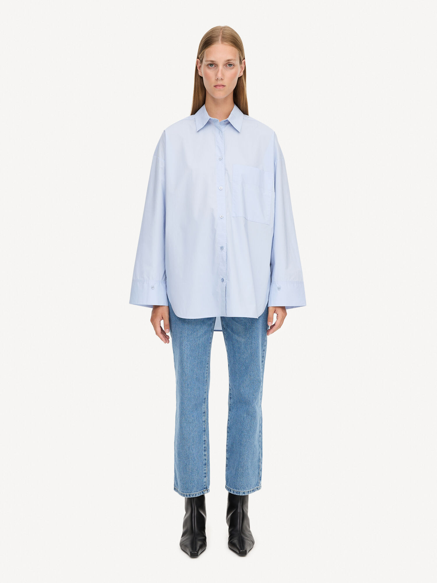 Periwinkle Blue By Malene Birger Derris Organic Cotton Shirts | AU_BB85626