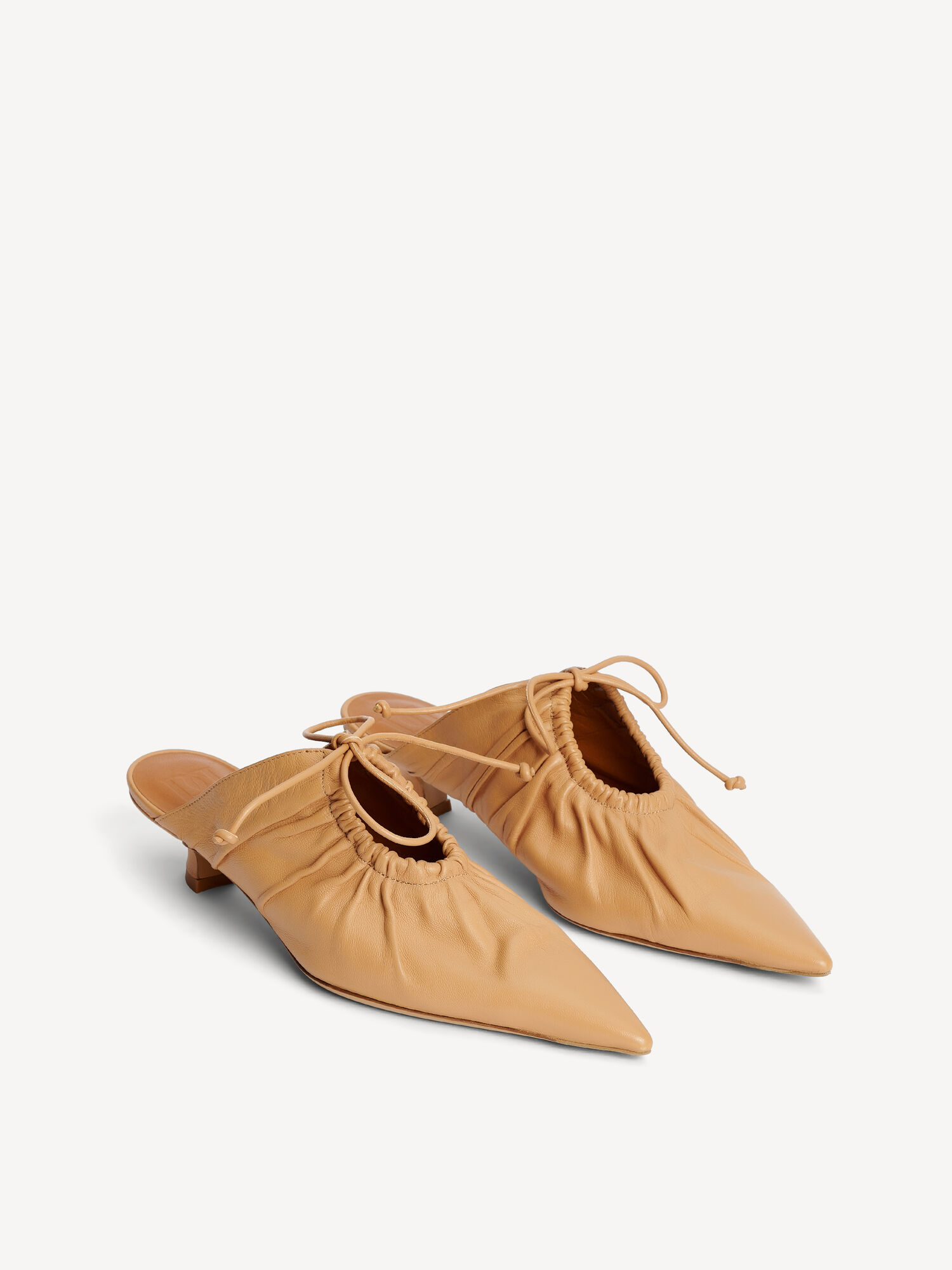 Sand Beige By Malene Birger Masey Leather Mules Shoes | AU_BB98331