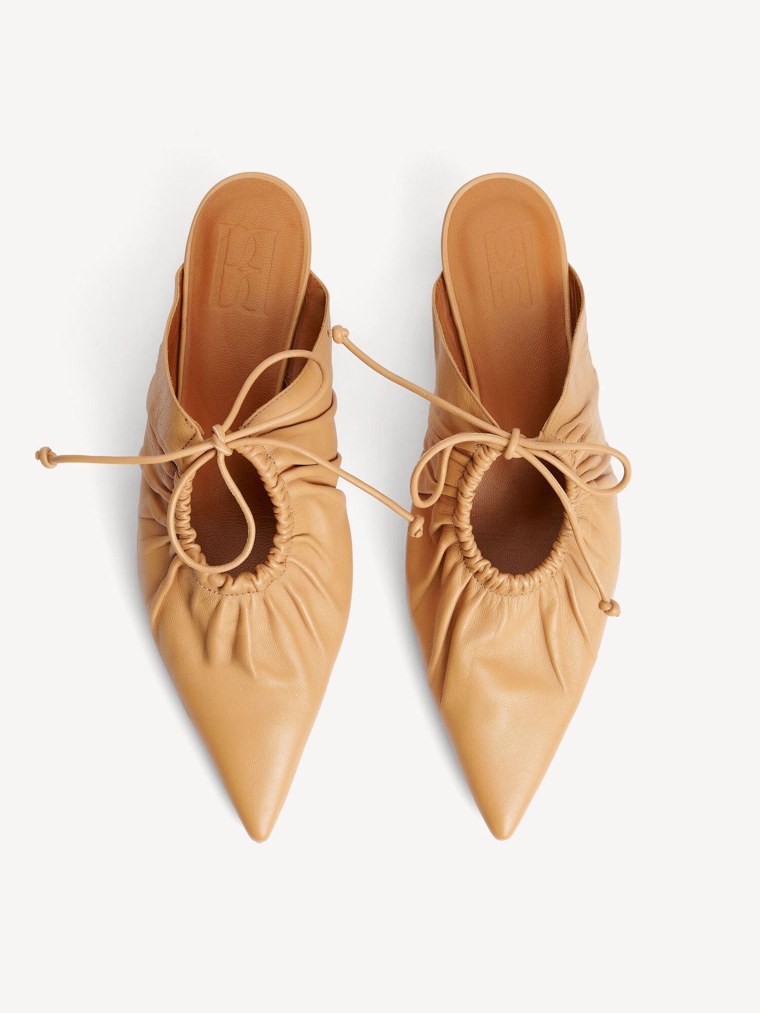 Sand Beige By Malene Birger Masey Leather Mules Shoes | AU_BB98331