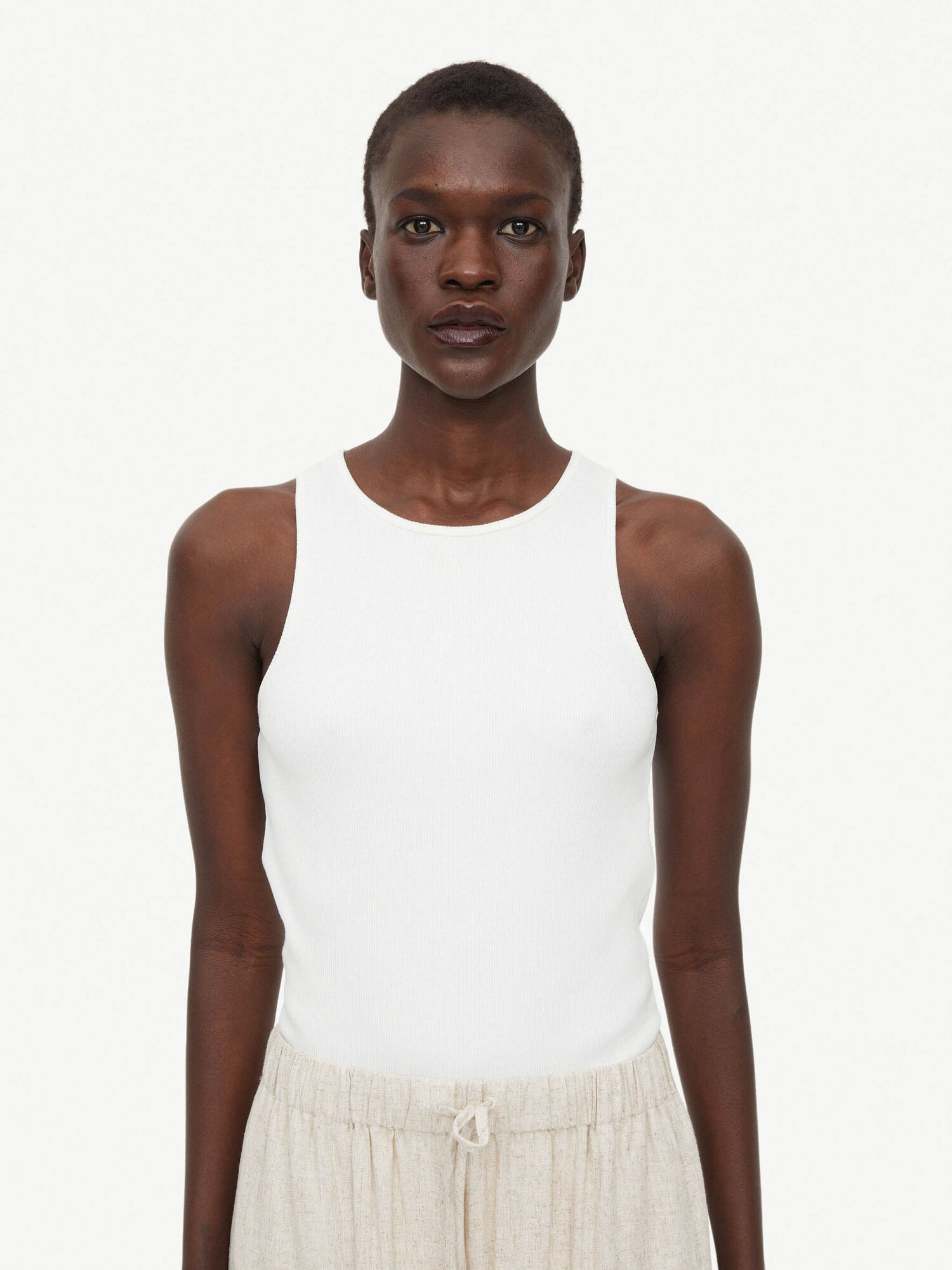 Soft White By Malene Birger Amani Tank Tops | AU_BB88860