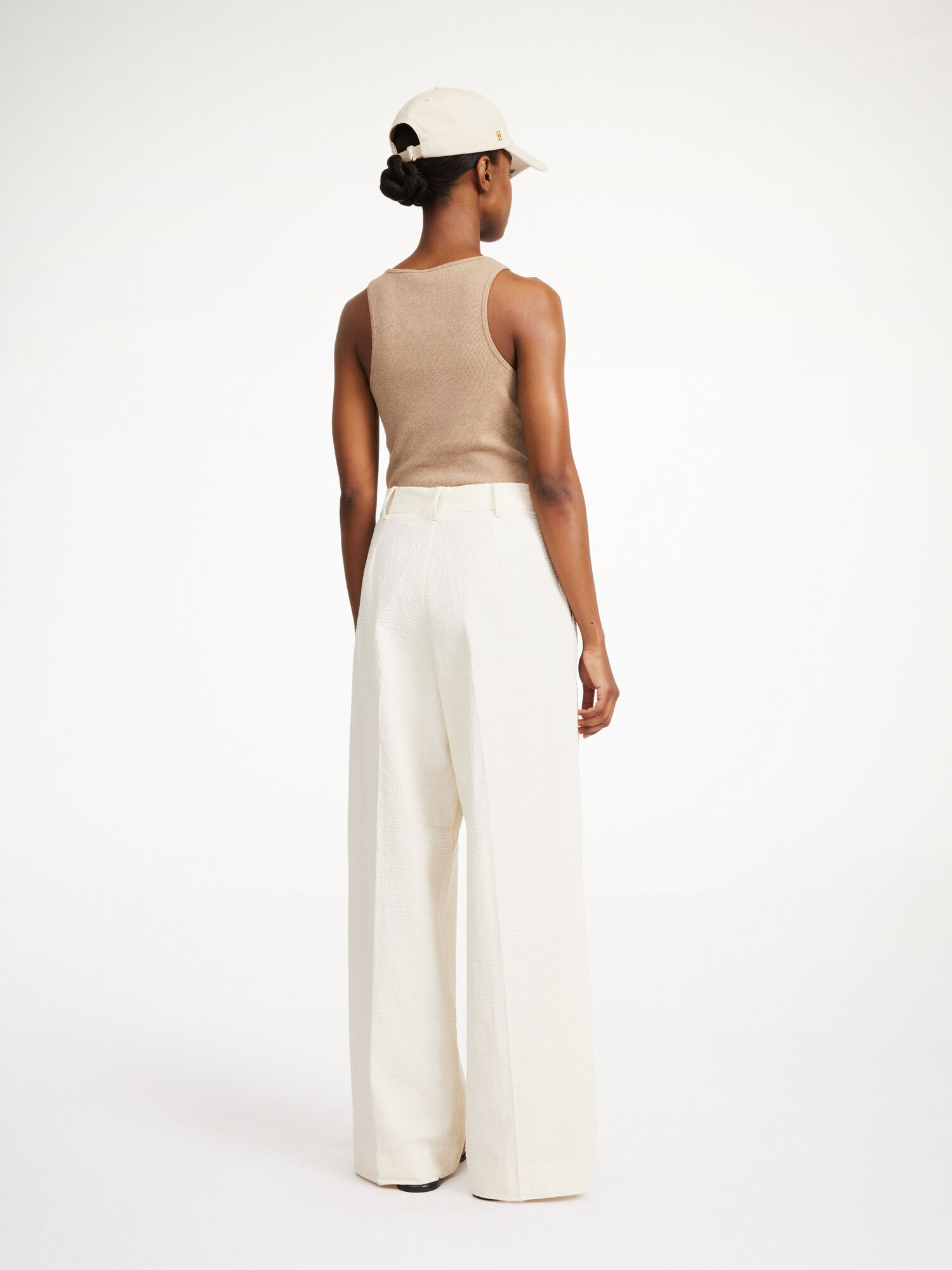 Soft White By Malene Birger Cymbaria High-waisted Trousers | AU_BB86268