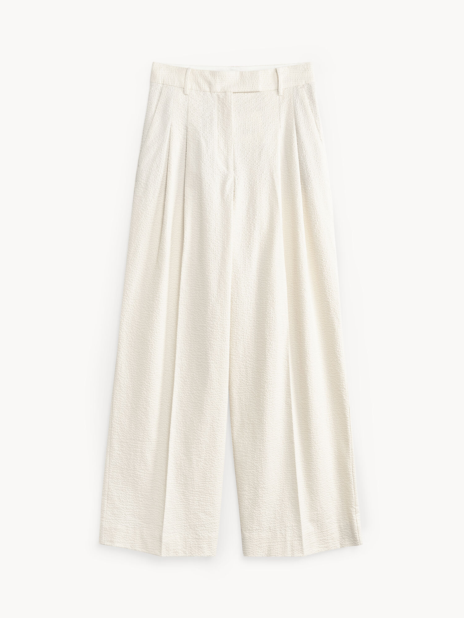 Soft White By Malene Birger Cymbaria High-waisted Trousers | AU_BB86268