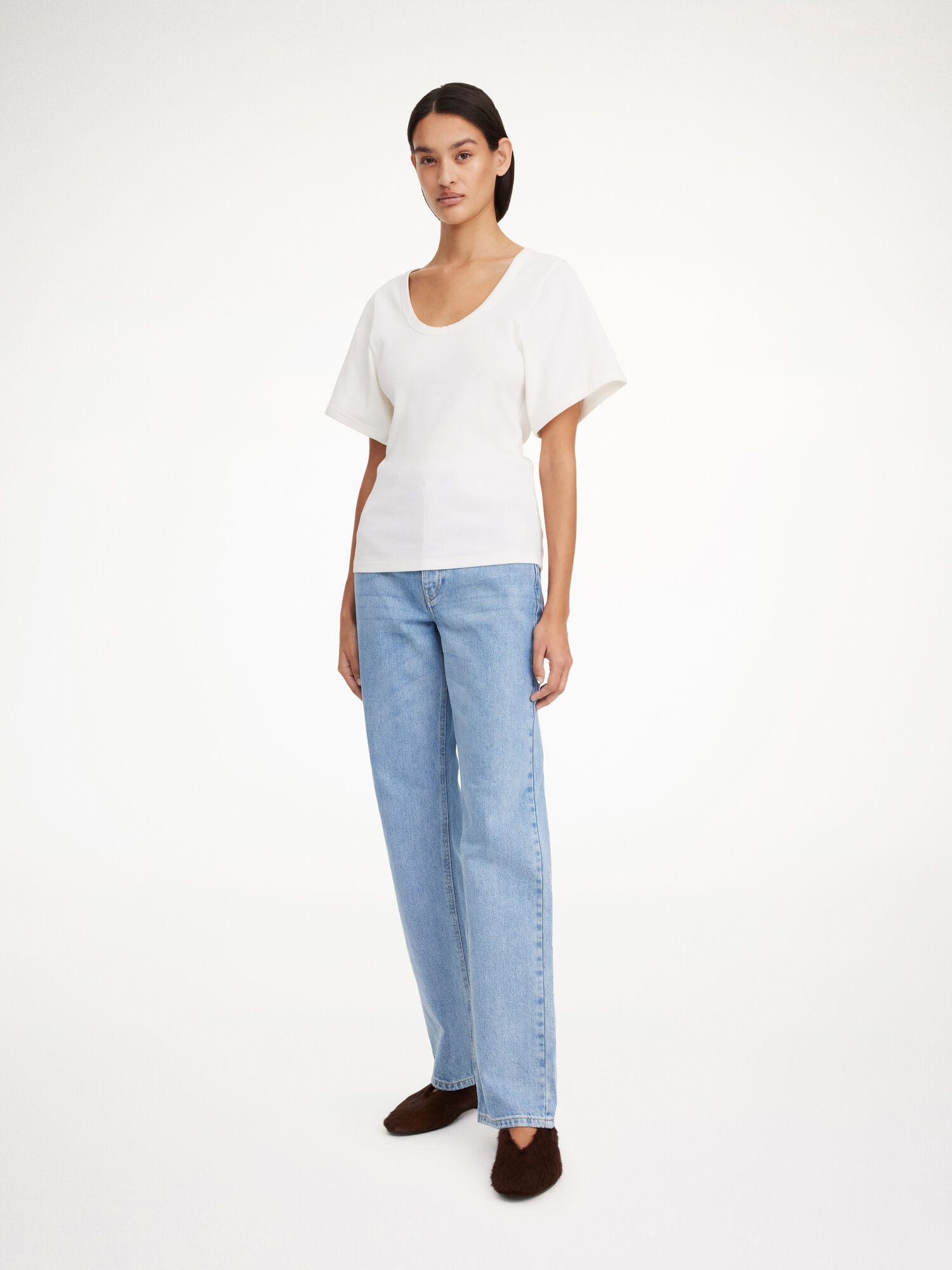 Soft White By Malene Birger Lunai T-shirt Tops | AU_BB30223