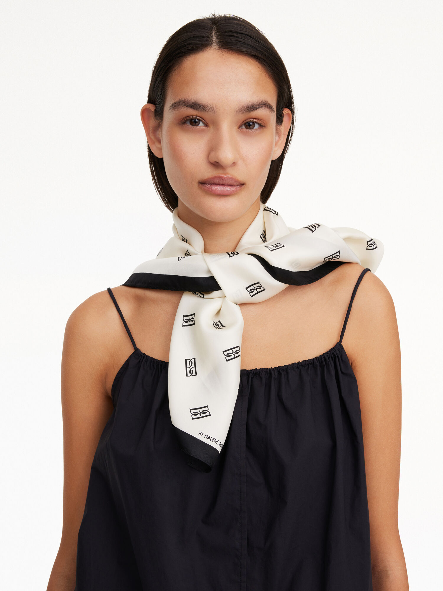 Soft White By Malene Birger Monnas Silk Scarves | AU_BB60275