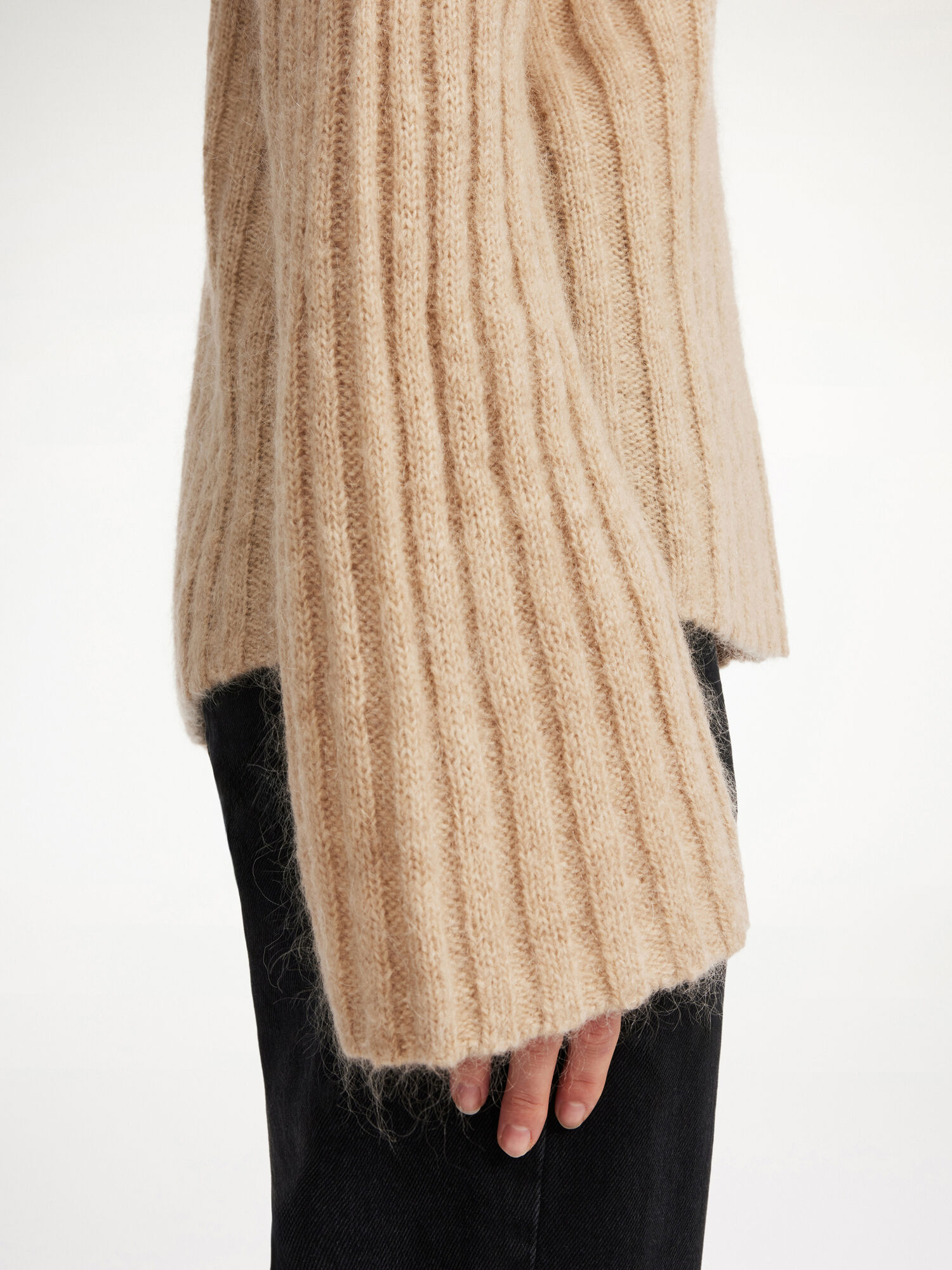 Twill Beige By Malene Birger Cierra Ribbed Sweater Knitwear | AU_BB64573