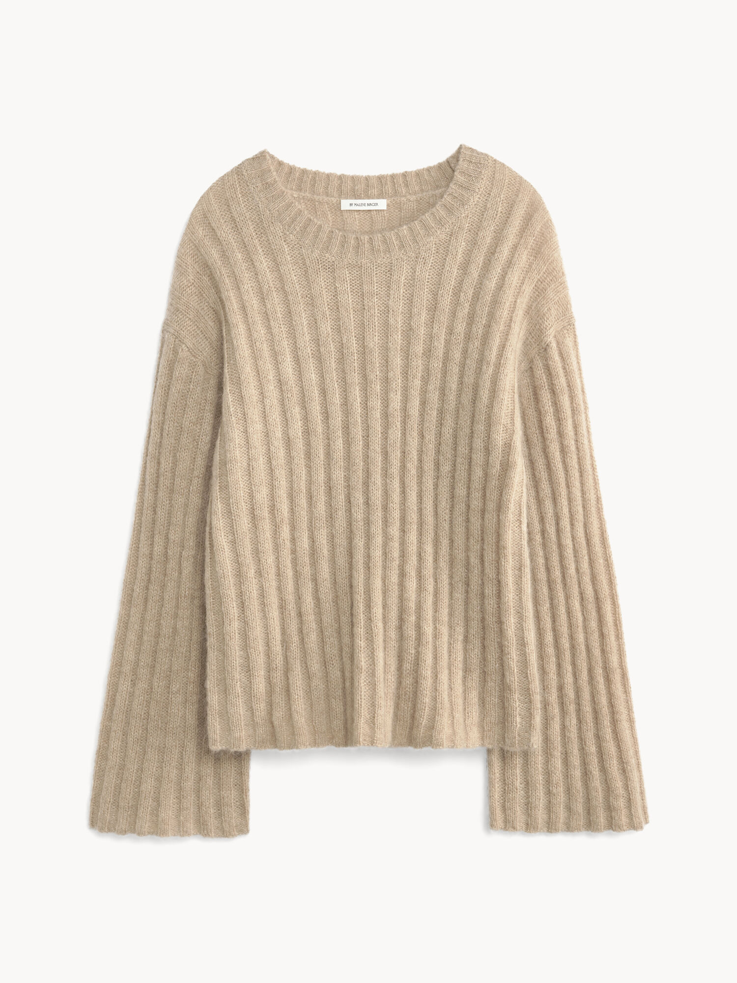 Twill Beige By Malene Birger Cierra Ribbed Sweater Knitwear | AU_BB64573