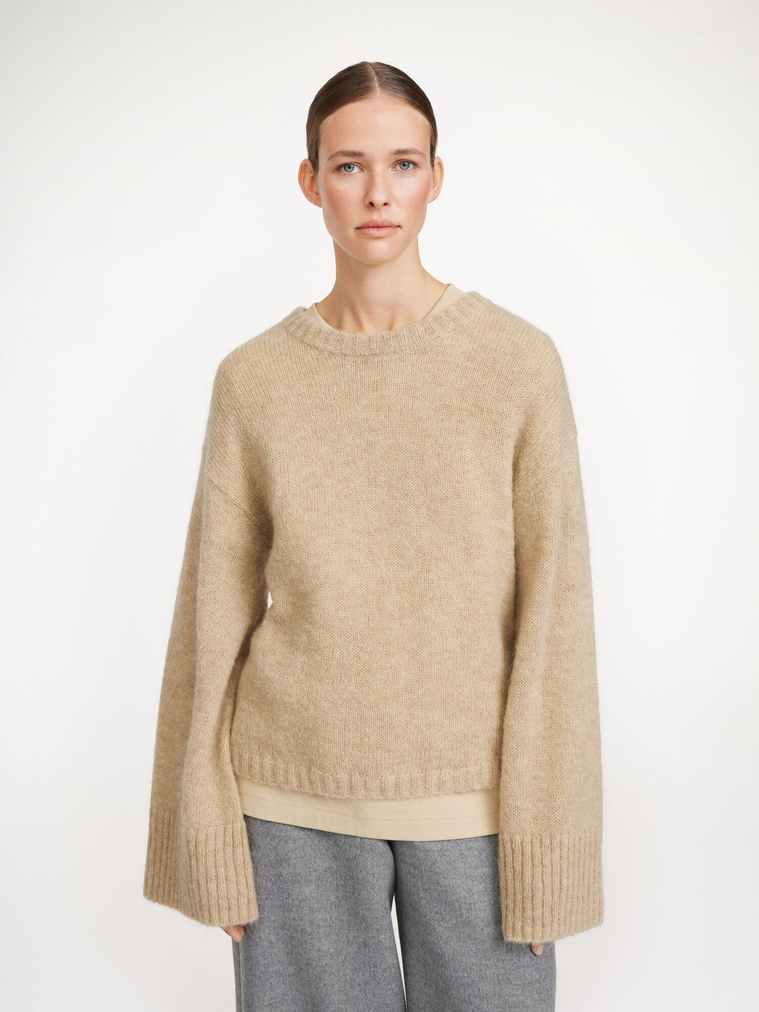 Twill Beige By Malene Birger Cierra Sweater Knitwear | AU_BB28915