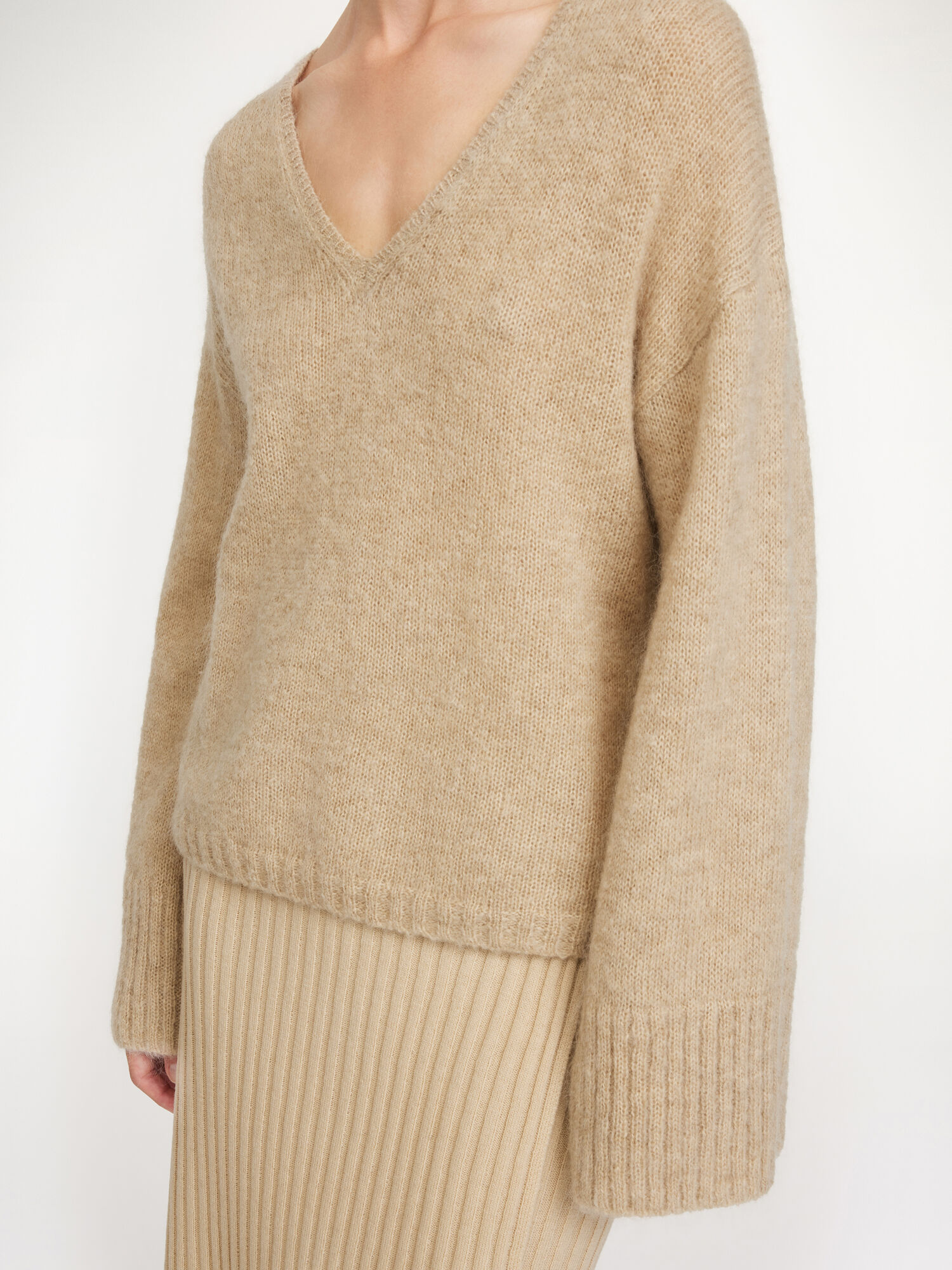 Twill Beige By Malene Birger Cimone Sweater Knitwear | AU_BB11250