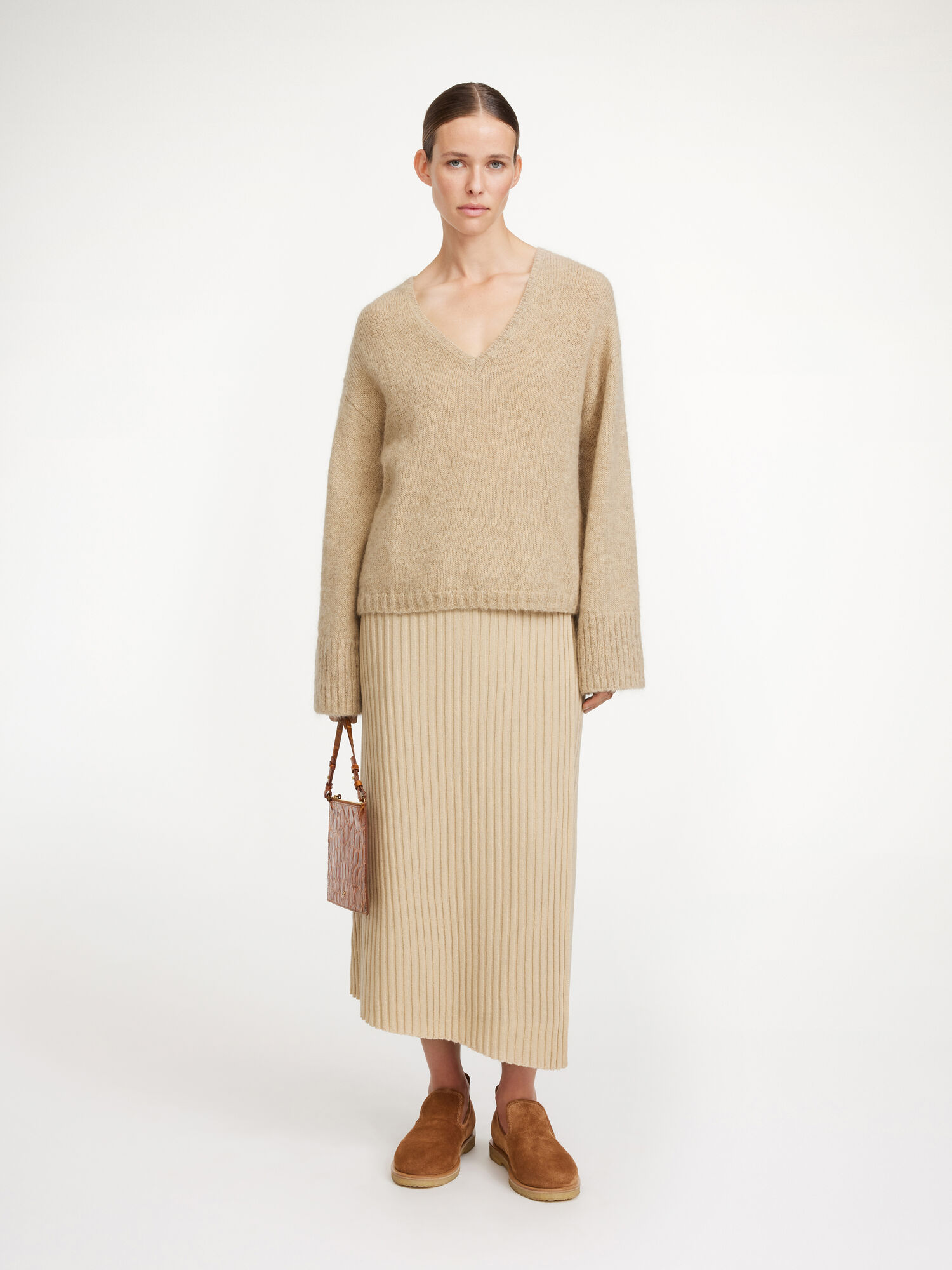 Twill Beige By Malene Birger Cimone Sweater Knitwear | AU_BB11250