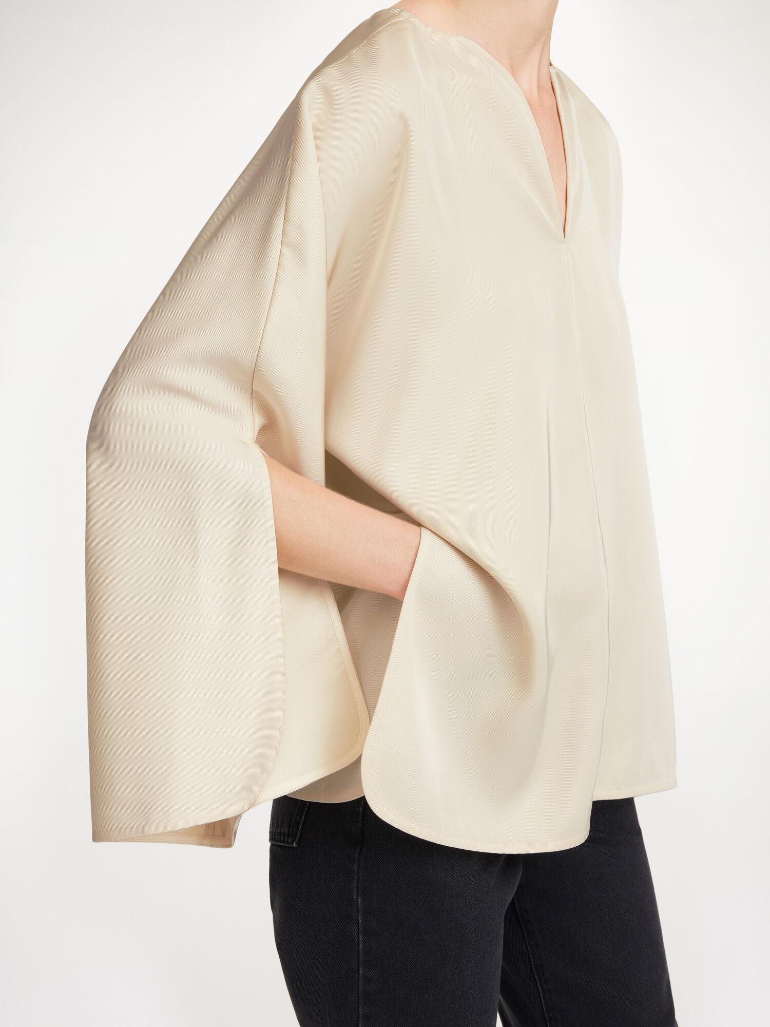 Vanilla Cream By Malene Birger Calias Tunic-style Blouse Shirts | AU_BB64137