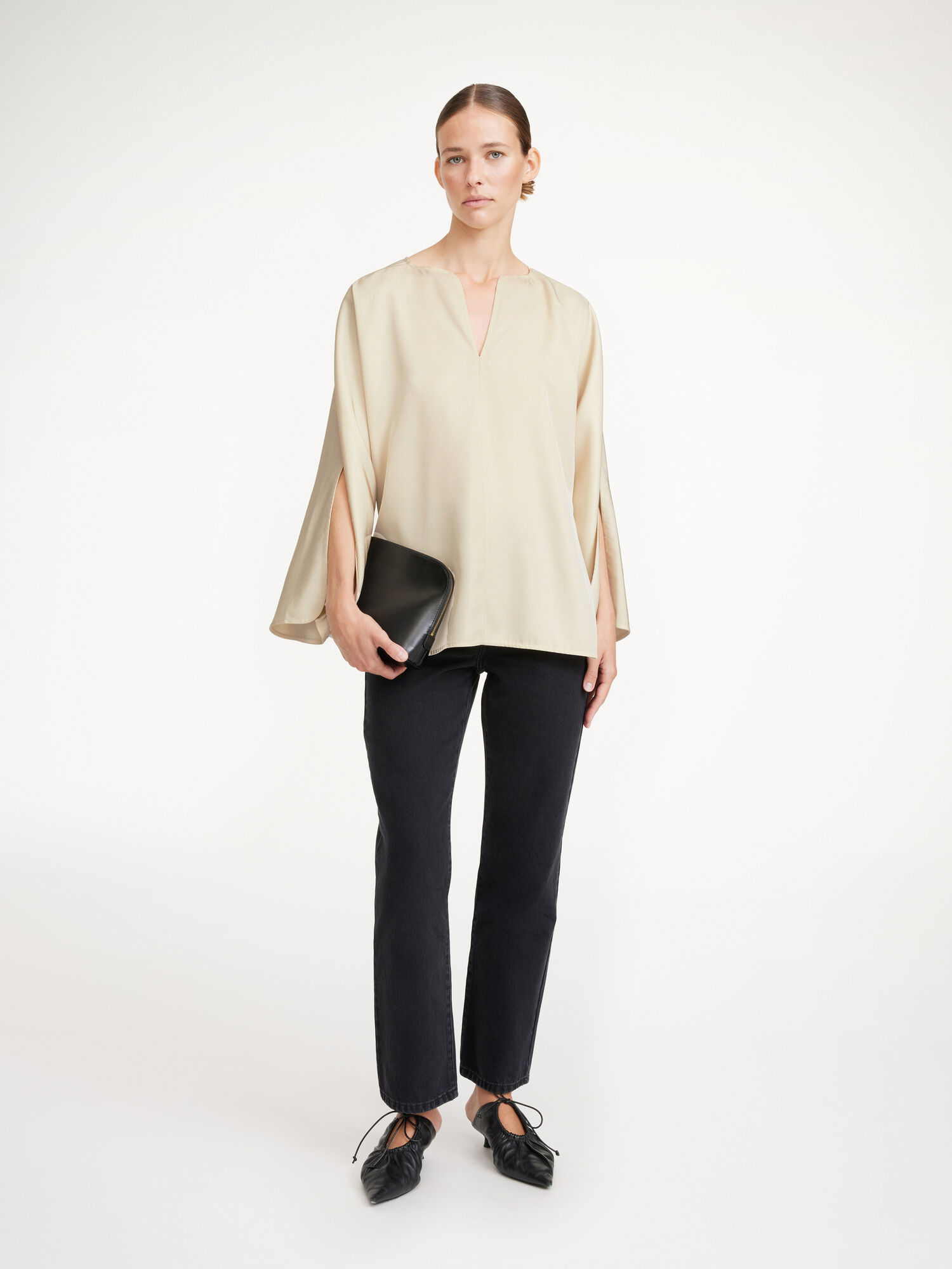 Vanilla Cream By Malene Birger Calias Tunic-style Blouse Shirts | AU_BB64137