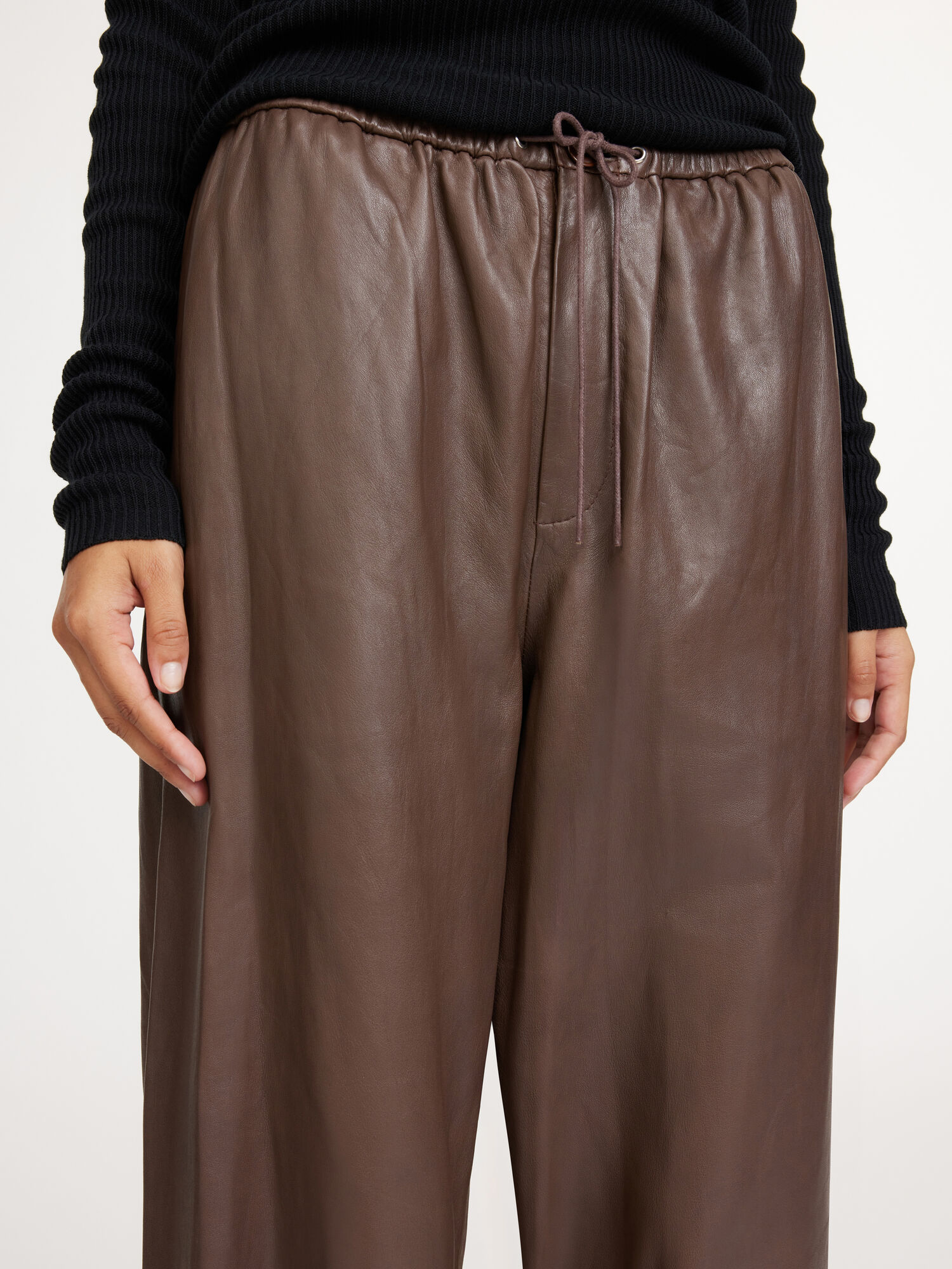 Warm brown By Malene Birger Joanni Leather Trousers | AU_BB82304